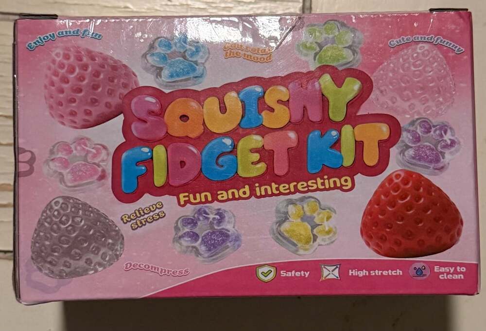 Doramdo Squishy Fidget Kit Strawberry Stress Toy Set